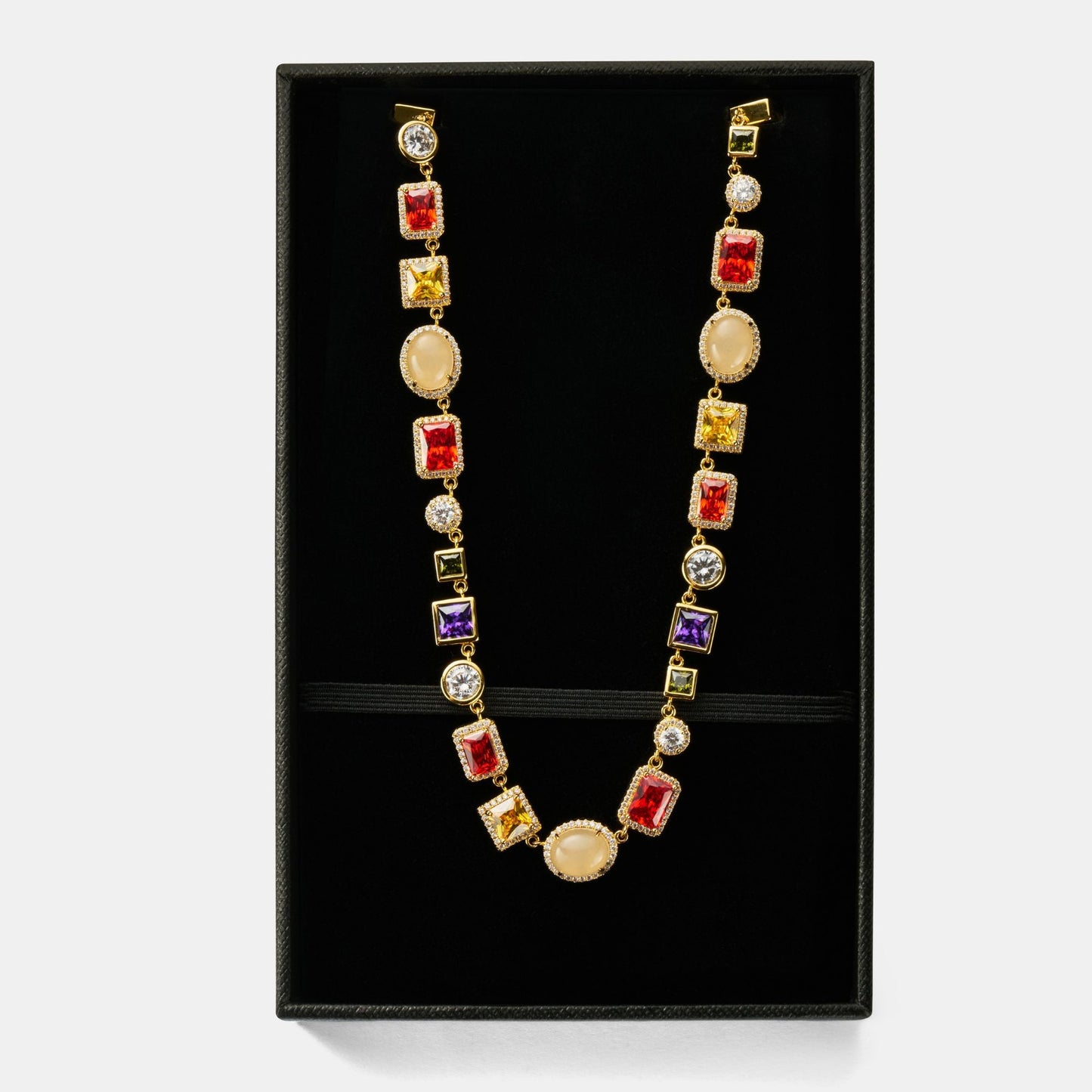 Gemstone Necklace (Gold)